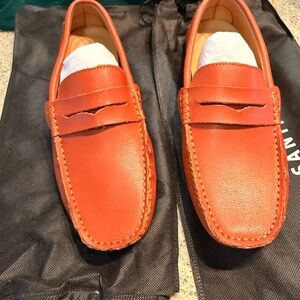 Men's Classic Brown Leather Driving Loafers